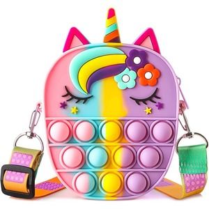 Pop Purse for Girls Fidget Shoulder Bags, Pop Coin Purse Bubble Crossbody Bag